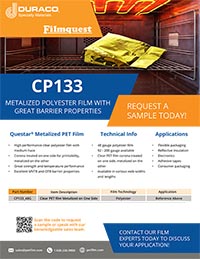 CP133 48 Gauge Metalized Polyester Film with Barrier Properties