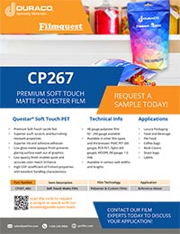 CP267 48 Gauge Premium Soft Touch Matte Polyester Film